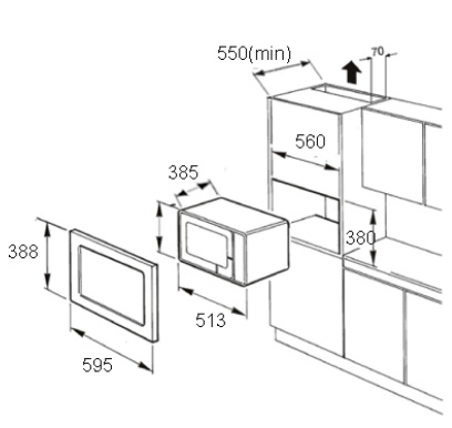 Cucine 微波炉CUE25GX产品参数说明